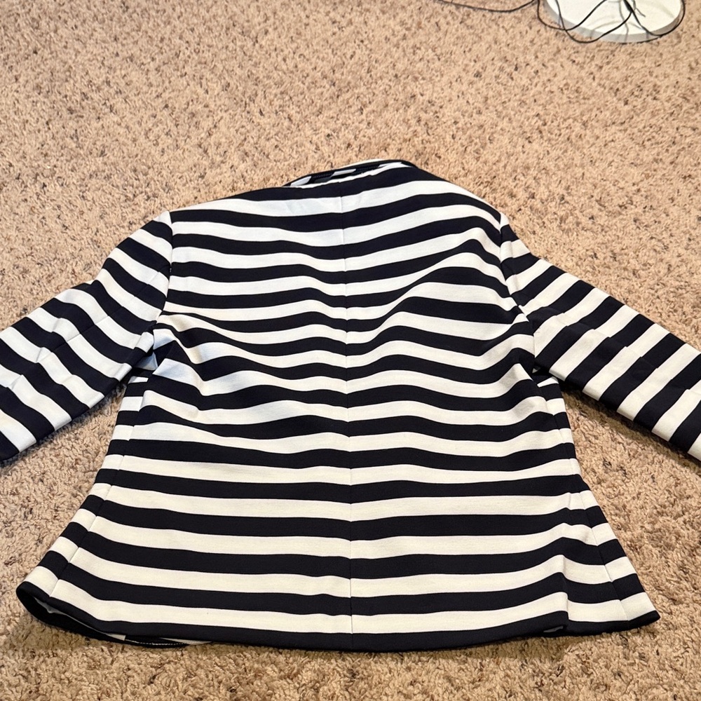 Amanda & Chelsea Navy and White Striped Blazer - Picture 8 of 11